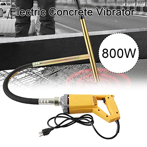 Ewanyo Electric Hand Held Power Concrete Vibrator 800W Portable Concrete Vibrator Concrete Vibrating Power Tool With 1.2M (4.9Ft) Copper Shaft Rod For Industrial Concrete Construction #TOP1
