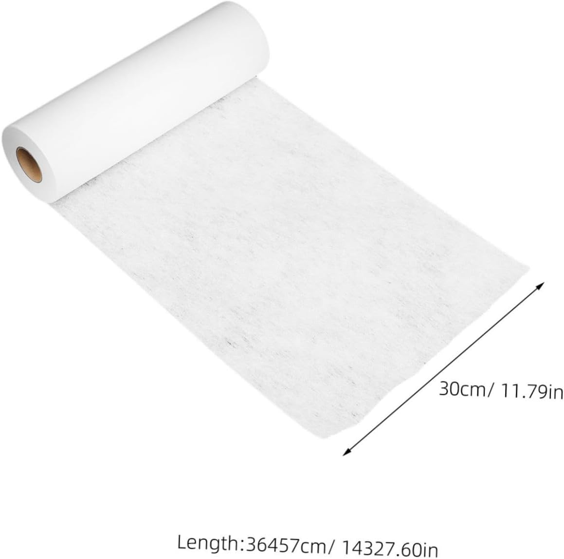 White Single Sided Iron on Fusible Interfacing for Sewing Roll