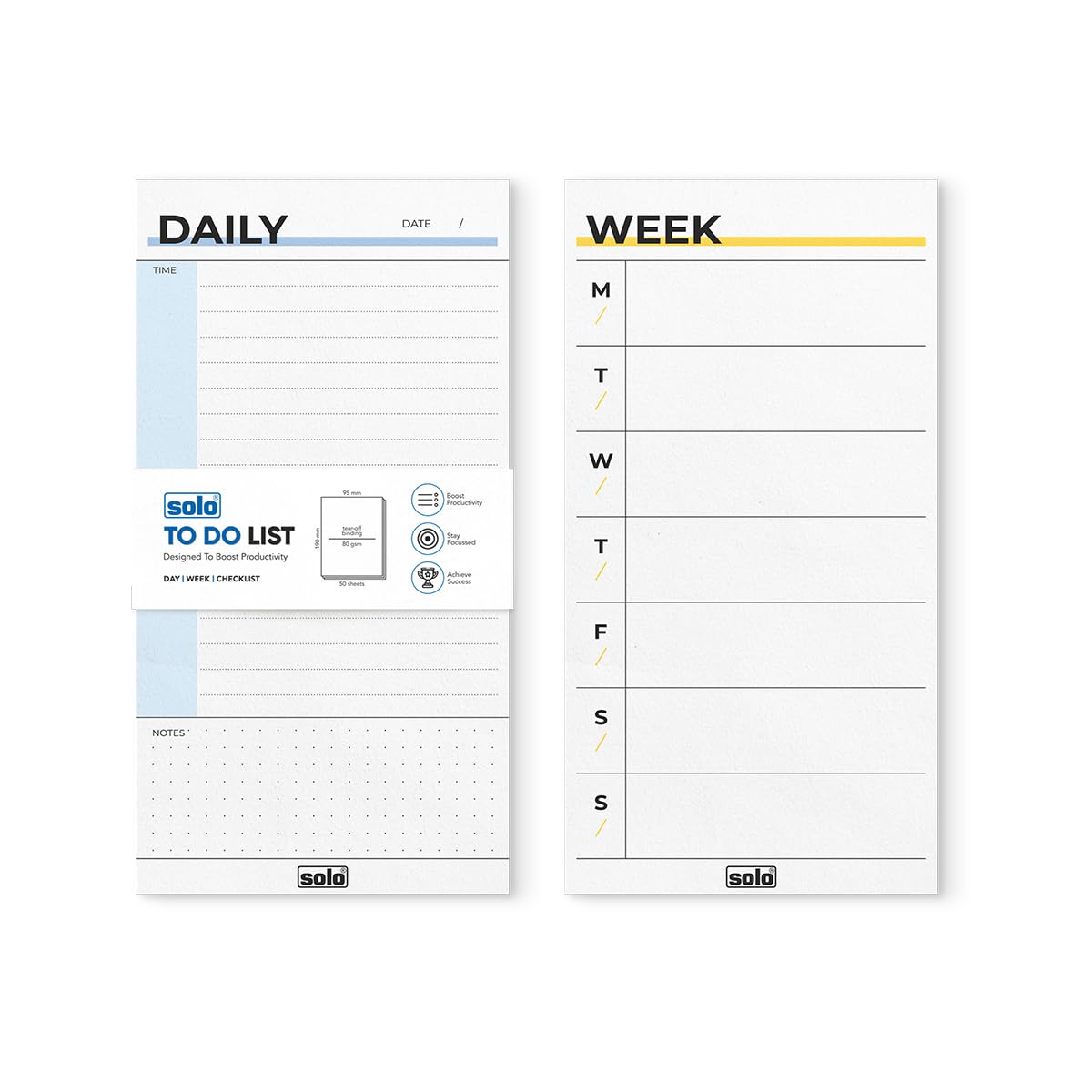 SOLO B6 Weekly-Daily-Checklist with 50 Tear-Off Sheets, 80 GSM Daily Planner to Track & Schedule Your Day, Manage To-Do List, Goals & Budget Tracker, Ideal for Office, Home & School - Pack of 2-image-11