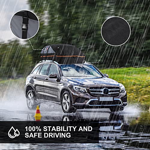 Sailnovo Rooftop Cargo Carrier, Car Roof Bag 21 Cubic Feet Waterproof Car Top Carrier Vehicle Softshell Rooftop Carriers, For All Cars With/Without Rack With 6 Door Hooks, Anti-Slip Mat & Storage Bag #TOP2