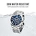 BY BENYAR Relojes Hombre Cronografo Analógico Impermeable Relojes de Pulsera Luminoso Fecha Negocios Casual Diseñador Reloj Hombre Banda de Acero Inoxidable Regalo Elegante Imagen de BY BENYAR Relojes Hombre Cronografo Analógico Impermeable Relojes de Pulsera Luminoso Fecha Negocios Casual Diseñador Reloj Hombre Banda de Acero Inoxidable Regalo Elegante