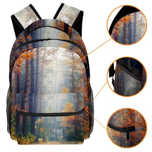 Sac de voyage décontracté imprimé forêt d'automne multicolore 40cm - 3