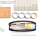 DOBMIT Pencil Pen Case, Canvas Pencil Pouch Big Capacity Pen Bag with Zipper Durable Stationary Storage Bag for Adult Students Officers-Blue
