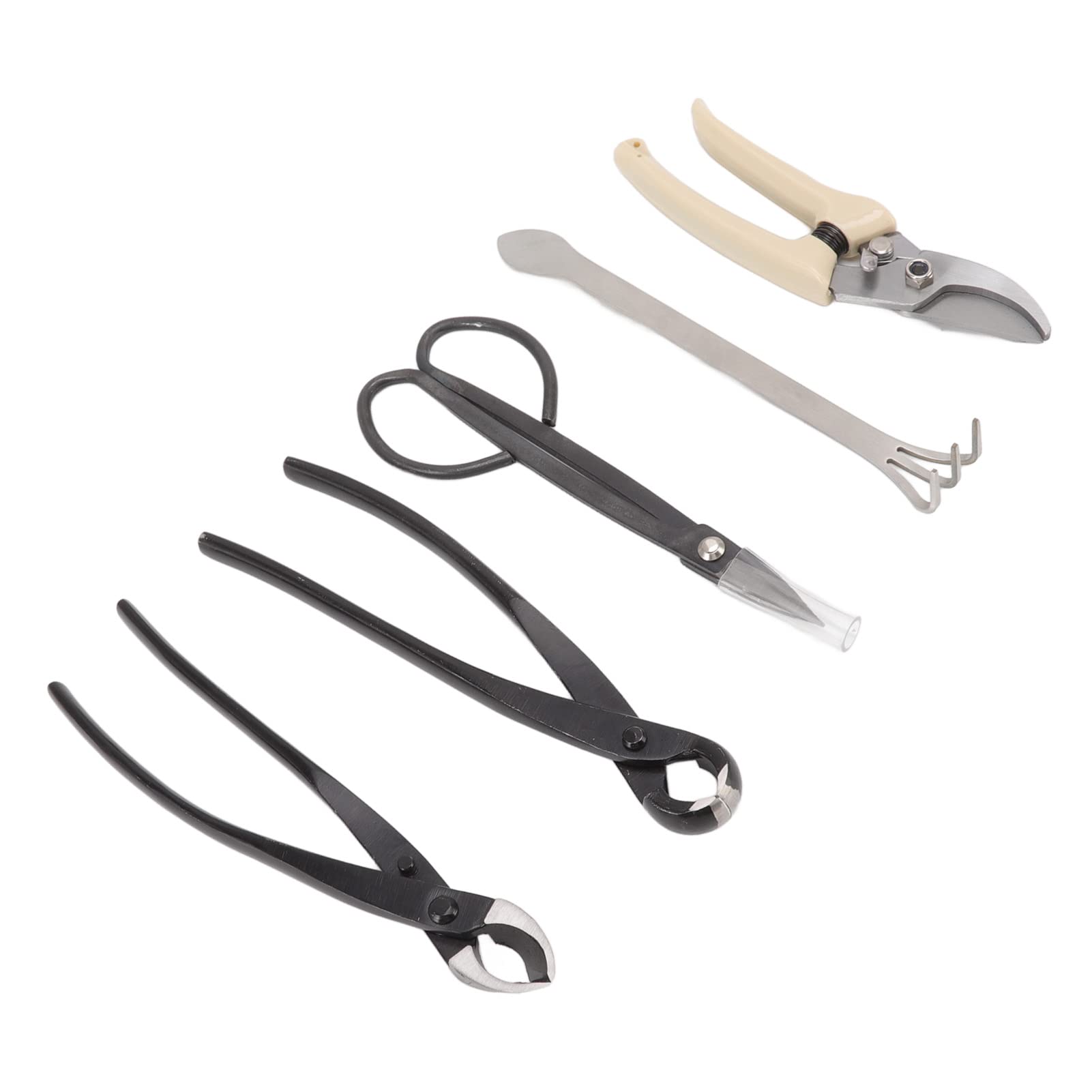 Juego de Herramientas para Bonsái de 5 Piezas, Kit de Herramientas para Principiantes de árboles de Jardinería, Kit de Cuidado para Principiantes de Bonsái que Incluye Tijeras para Bonsái, Tijeras de
