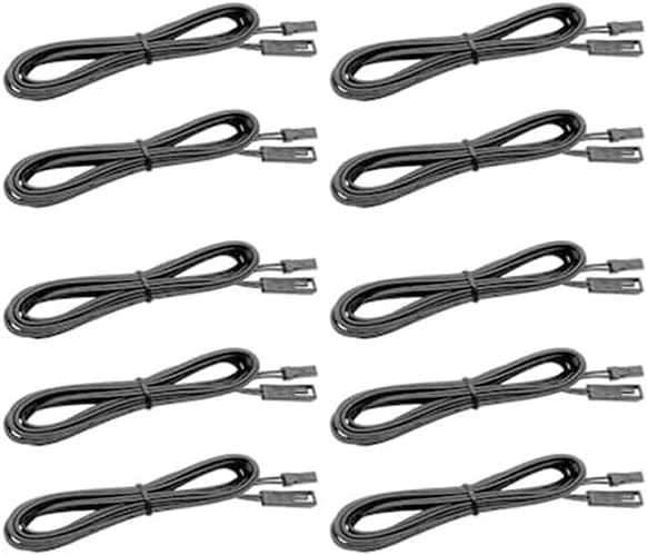 HAMRVL Black LED Recessed Lighting Kit, 6 PCS 16-Inch 3000k Dimmable Warm White LED Lights with Smart Switch and 10-Pack Black 2M/6.6ft Flexible Extendable Cables, Wall Panel Light for Wood Wall Panel