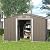 Kullavik 10FT x 8FT Outdoor Storage Shed,Waterproof Metal Tool Shed with Lockable Sliding Door and Air Vents,Metal Storage Shed for Garden,Lawn,Patio