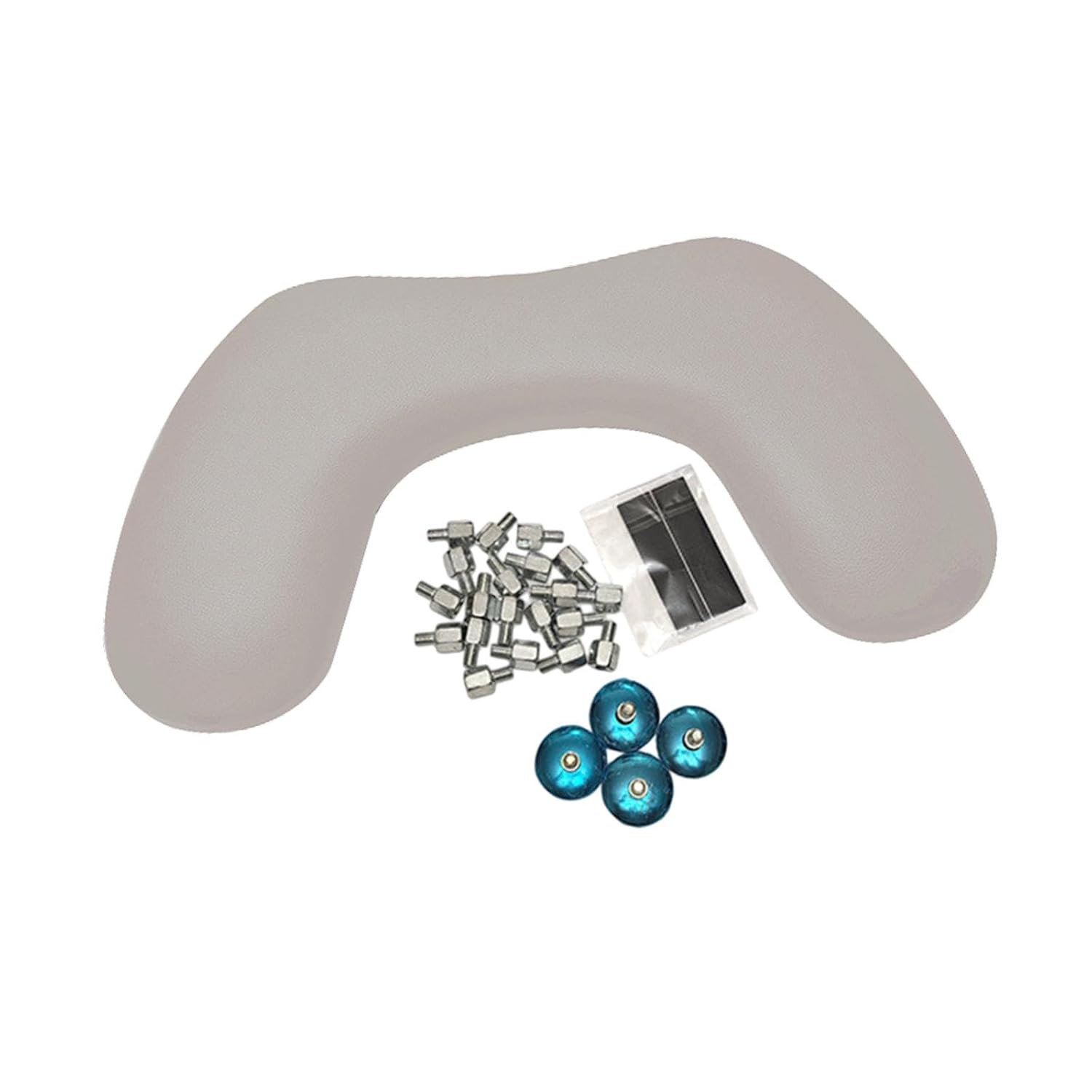 U Shape Arm Rest for Nail Services with Removable Metal Base for Women, Milk coffee color