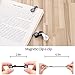 SUNFICON Magnetic Cable Clips Cable Organizers Earbuds Cords Clips Bookmark Whiteboard Noticeboard Fridge Magnets USB Cable Managers Keepers Ties Straps for Home Kitchen,Office,School,5 Pack Black