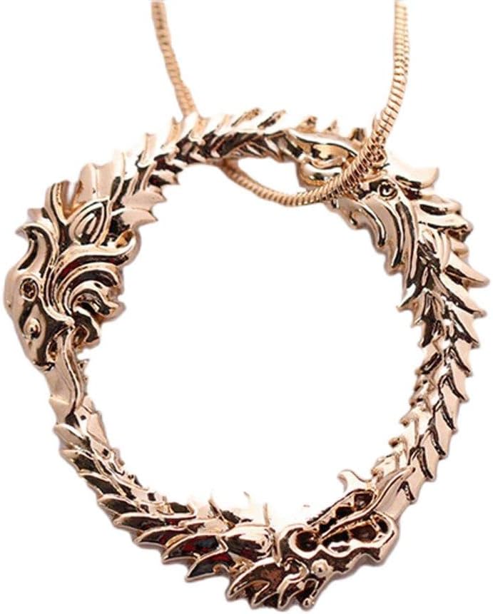 YUH Skyrim Dragon Pendant Alloy Necklace Dragon Logo Game Fantasy Amulet Elder Scrolls Online Pendant