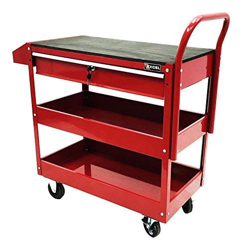 Excel TC301C-Red 36-Inch Steel Tool Cart, Red