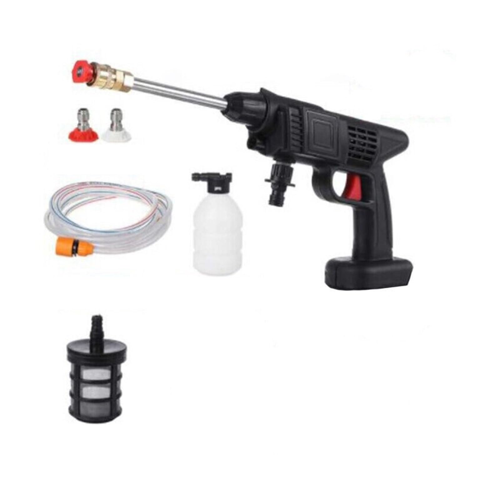 Lavadora De Alta Presión Eléctrica Inalámbrica 70Bar, Pistola Lavado Coche Recargable, Agua, Máquina Espuma, Batería Compatible Potente Chorro A PresióN