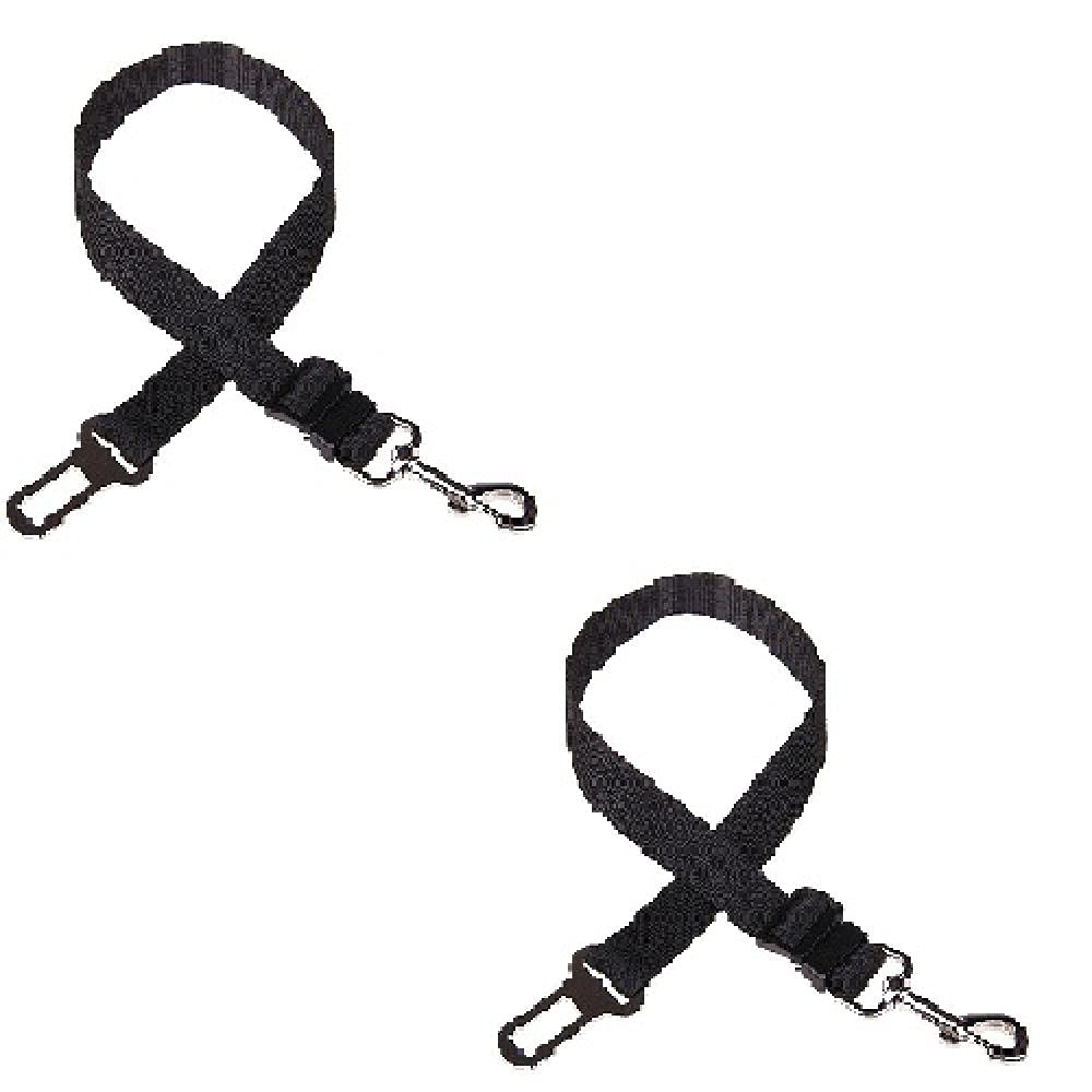 Correa de Seguridad para Coche, Color Negro, para Perros y Gatos, para Mascotas, con tracción de Viaje, 2 Unidades.