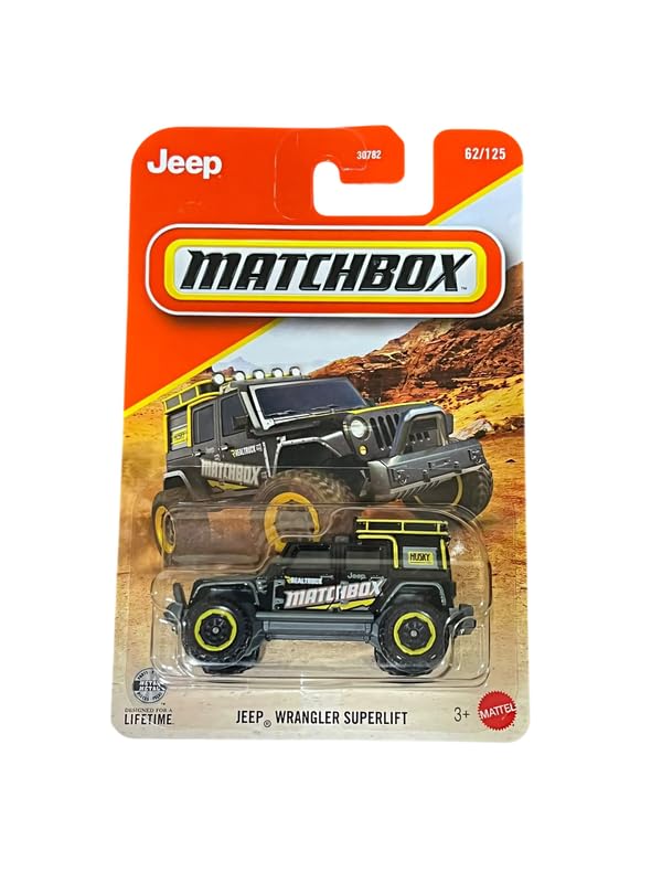 Matchbox 1:64 Scale Jeep Wrangler Superlift for 3 Years & Above 62/125 (Black)-image-41