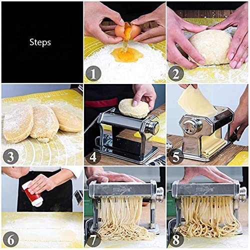 WERYU Nudelmaschine, Nudelmaschine, Haushalts-Pressmaschine, manuelle Split-Nudelmaschine, Teigmaschine, nicht… – Bild 3