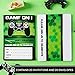 WERNNSAI 20 Set Video Game Birthday Party Invitation with Envelopes-Green Game Party Invites for Boys Gaming Theme Party Supplies Double-Sided Printed Invitation Cards for Baby Shower Celebration