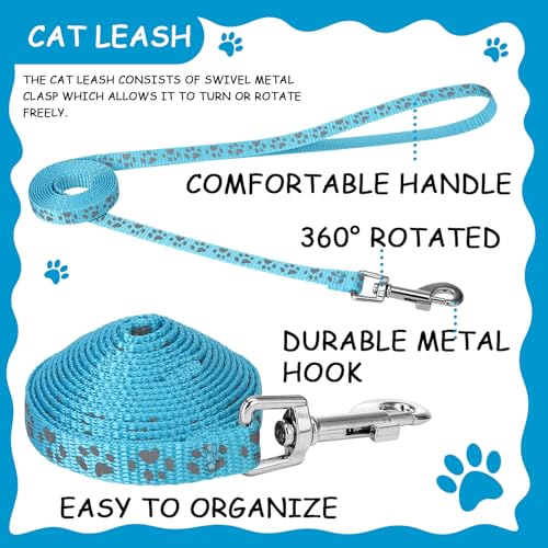 2-Pack-Reflective-Cat-Harness-and-Leash-Breakaway-Cat-Collars-with-Bells-Escape-Proof-Cat-Kitten-Harness-Adjustable-for-Small-Medium-Cats-Blue