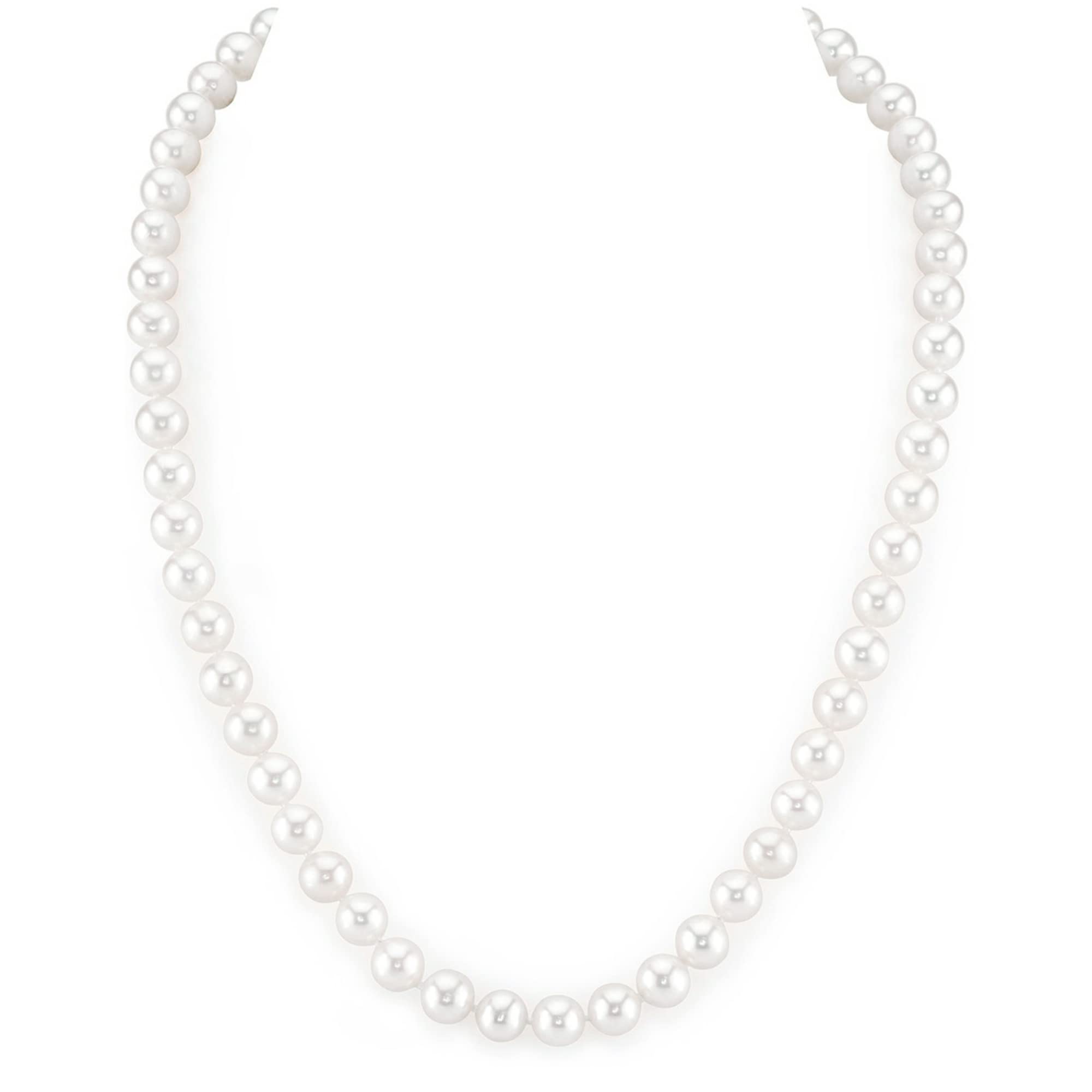LIHELEI Collana di Perle, Perle d'imitazione Eleganteda 4/6/8 mm, Collana di Perle a Catena Lunga, Regalo per Collana Girocollo per Donne Ragazze, Collana Unisex di Perle - 38-75cm