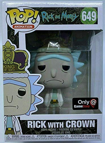Funko Pop! Rick And Morty King Rick With Crown Standing Exclusive Vinyl Figure