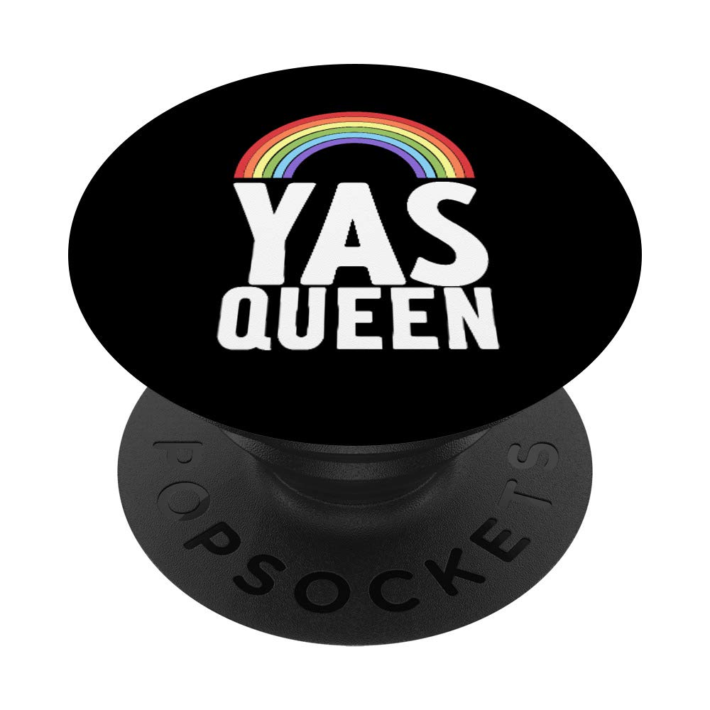 Yas Queen - Funny LGBT Drag Queen PopSockets PopGrip: Swappable Grip for Phones & Tablets
