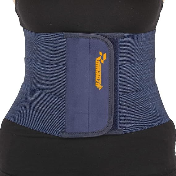 ROMANZO Abdominal Belt After Delivery For Tummy Reduction| Lumbo Sacral | Lower Back Pain Relief | Breathable Belt For Men And Women | Universal Size