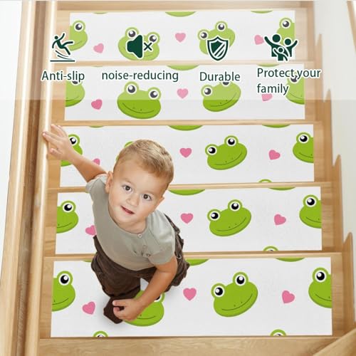 Ranas antideslizantes escaleras madera lavables interiores niños 5