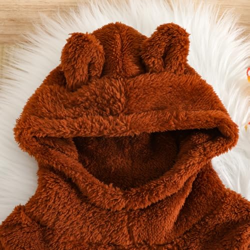 Kid Toddler Boy Clothes Casual Patch Fleece Hoodie Sweatshirt And Jogger Pants Knit Set4