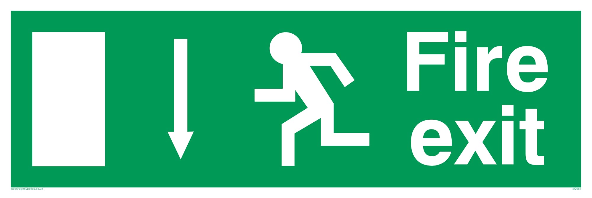 Pack of five - Fire ExitSafety Sign - 300x100mm - L31