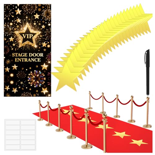 Timtin VIP Red Carpet with Gold Stars