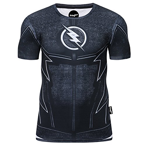 T-shirt de compression manches courtes homme anti-transpiration noir