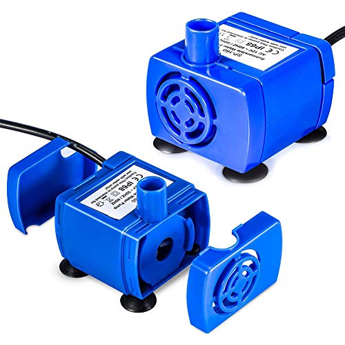 Tnfeeon Ersatz-Trinkbrunnenpumpe für Haustiere, Stille Katzen-Trinkbrunnenpumpe, Elektrische Tauchwasserpumpe mit 5,9 Fuß Stromkabel