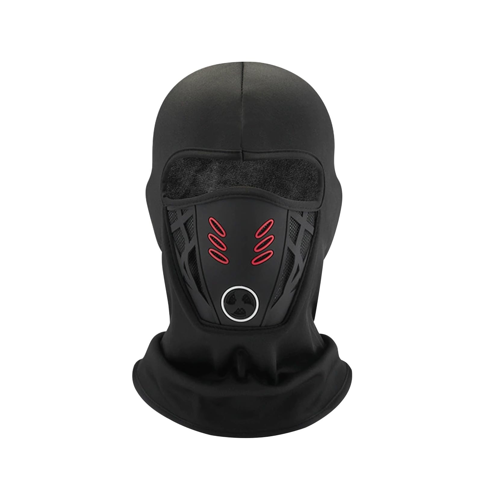 Men's Winter Rider Warm and Anti Haze Face Mask, Windproof and Warm Full Face Mask, 3D Design Breathable Black