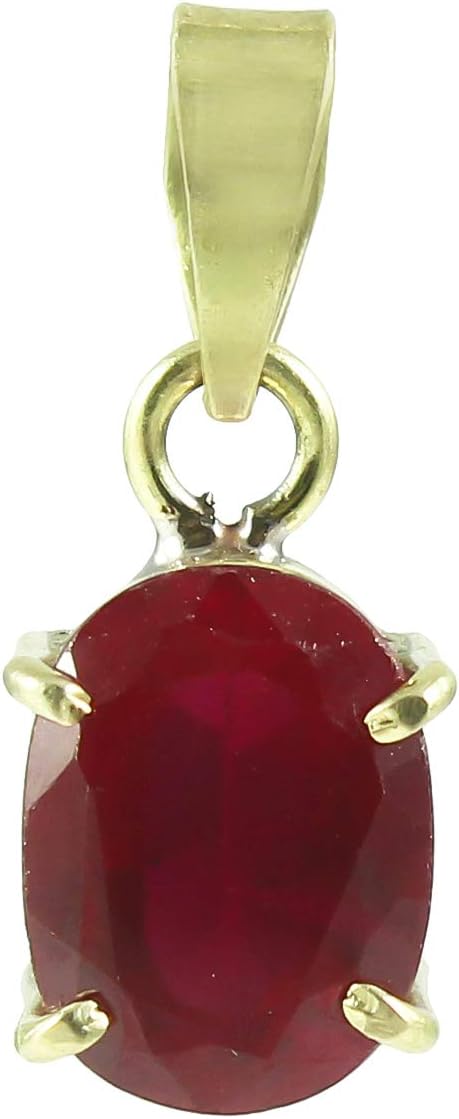 Kabeer Sales 9.25 Ratti Astrology Purpose Certified Red Ruby/Manik Panchdhatu Pendant KANTA for Men and Women