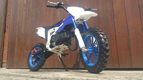 Pocketbike Crossbike Dirtbike 49cc 2 Takt RV-Racing Kinder Motorrad Blau