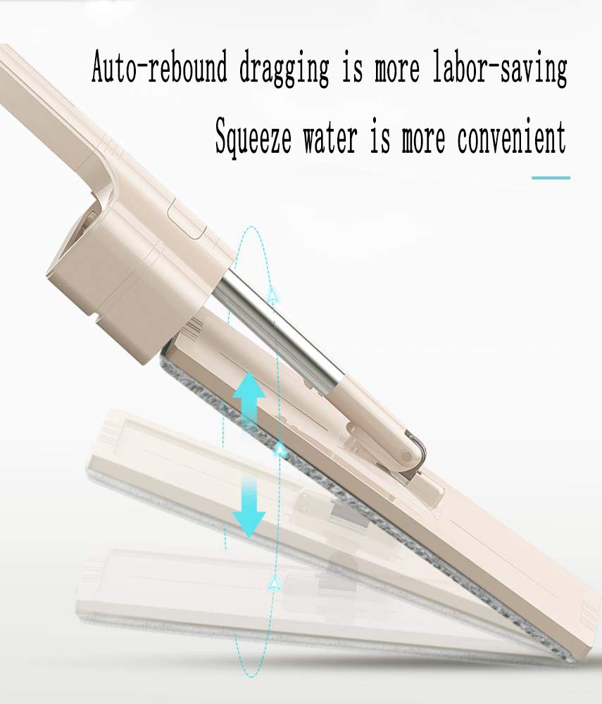 Touchless Mop Selbstreinigungssystem Wischmopp Inkl. Eimer/Reinigung Für Alle Arten Von Böden/Fliesen/Parkett/Linoleum/Laminat | Ersatzmop,B