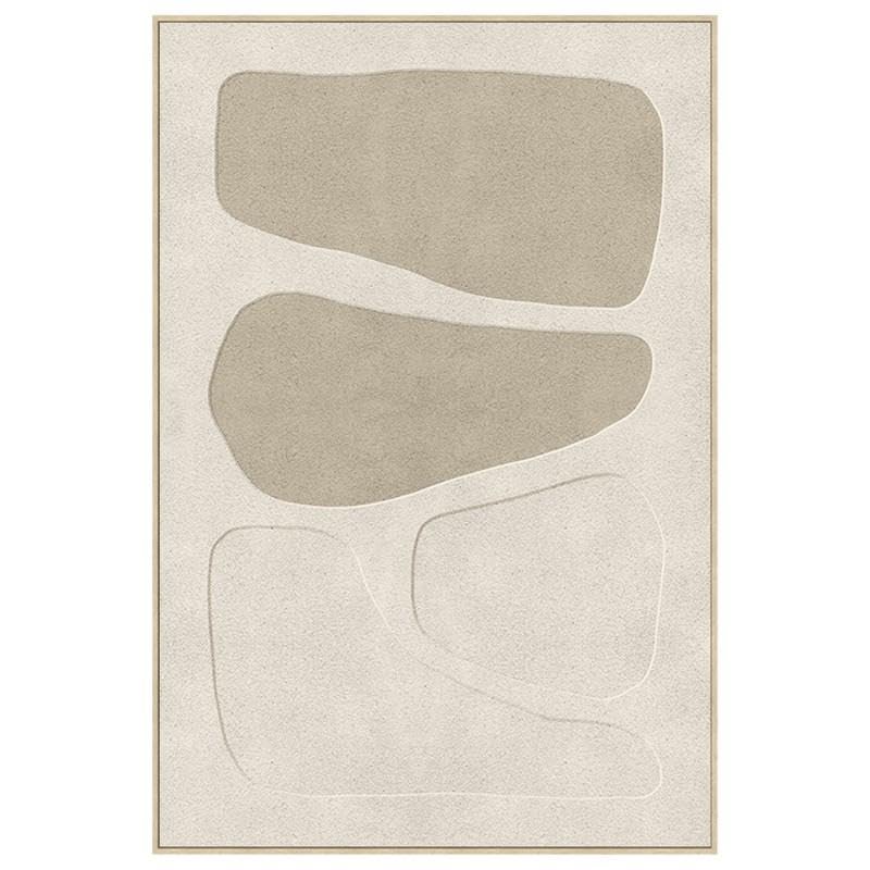 Tableau sur toile DRW abstrait blanc et vert pour habiller un grand mur vide
