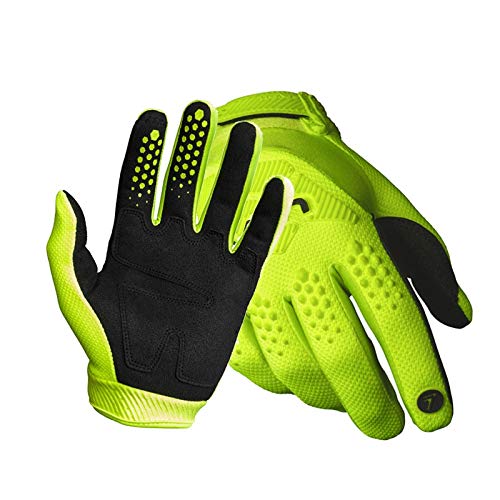 LIANYG Guantes de ciclismo Guantes de motocicleta Guantes de motocross de dedo completo Guantes de motocross Motocicleta Riding Moto Racing MTB Hombres Mujeres Guantes de bicicleta (Color: Verde,