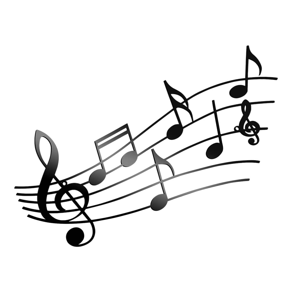 Plaque de symbole musical Milisten : une sculpture en fer noir forgé d'exception