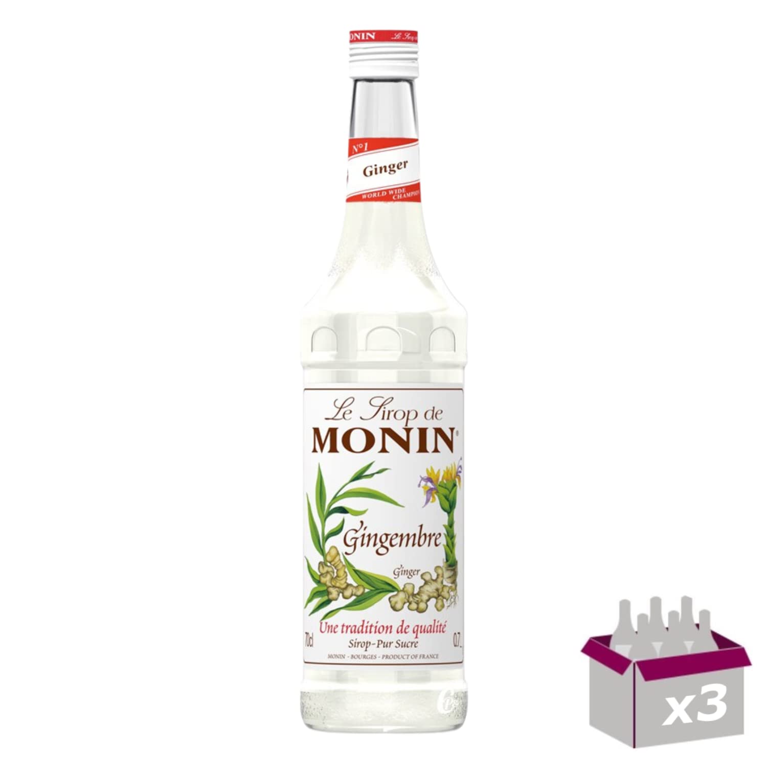 Lot de 3 Sirop - Gingembre - 70cL