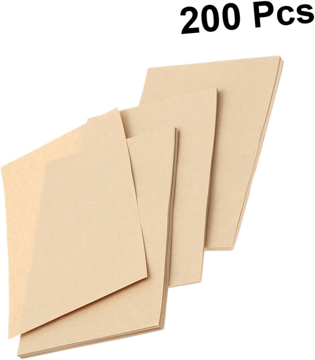 SEWACC 200pcs Heavy Duty Kraft Paper of Paper Fade-Resistant for DIY Painting Drawing Craft School Boys and Girls