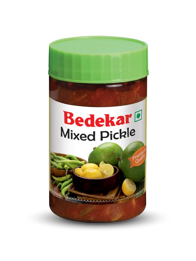 Bedekar Pickle - Mango: Raw, Vadu, with Chilli, Avakkai, Mixed, Lime | Traditional Indian Taste | A++ Grade, 400g PET Jar (Mixed - 400g)-picture-24