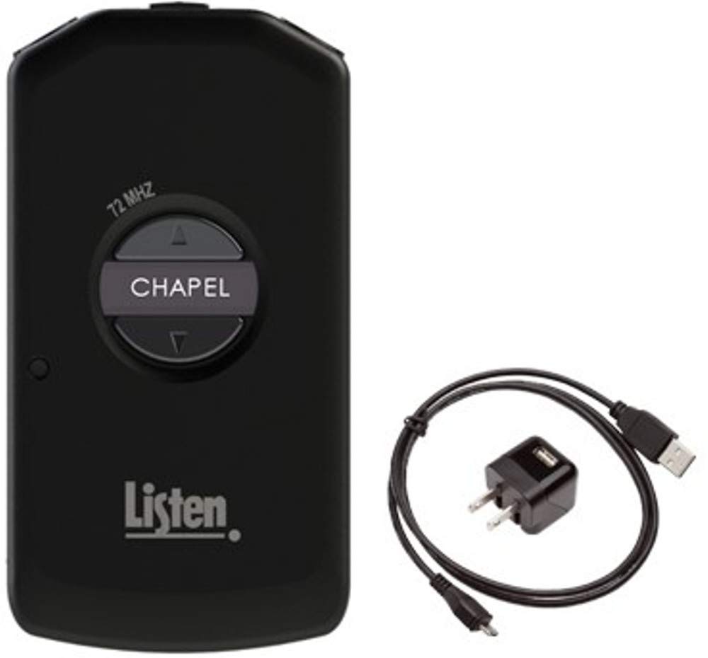 Listen Technologies MH-4200-072-P0 Meeting House Receiver Package, Includes (1) LA-421 1-Port USB Charger, 57 Wide and Narrow Band Channels, Two 3.5mm Output Jacks