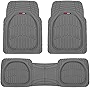 Motor Trend 923-GR Gray FlexTough Contour Liners-Deep Dish Heavy Duty Rubber Floor Mats for Car SUV Truck & Van-All Weather Protection Trim to Fit Most Vehicles