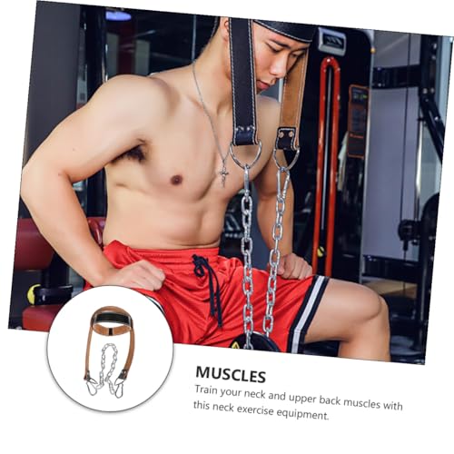 Constructeur de cou en cuir noir robuste pour musculation intense et posture - 5