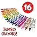 Crayola Jumbo Crayons, Assorted Colors, Great Toddler Crayons, 16 Count