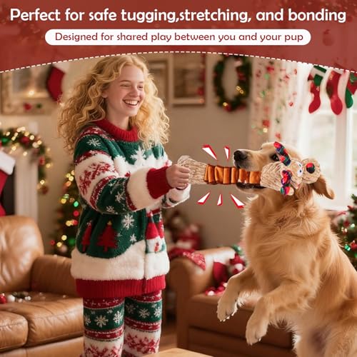 Juguete mordible sonoro navideño para perros miniatura 4