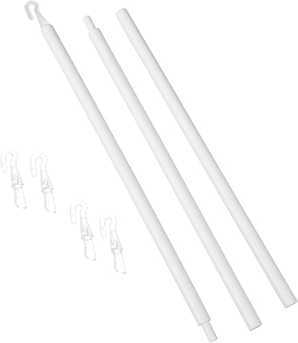 Miniatura 1 de Cabilock 1 juego de ganchos verticales para cortinas, barra de tracción para persianas del hogar, fácil instalación, ligero y resistente para