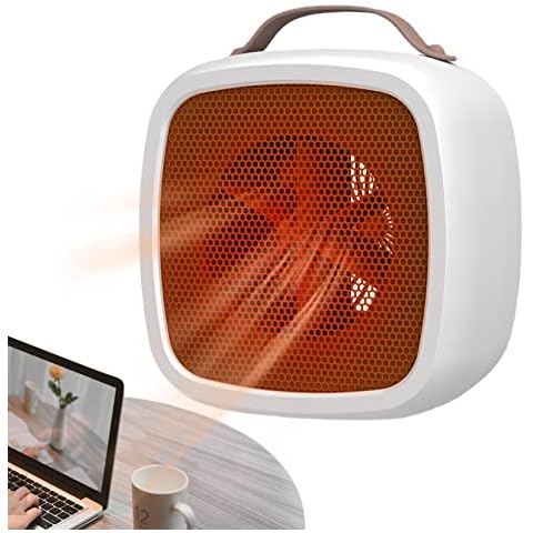 VENTDOUCE Small Desk Heater | Portable Office Heater Under Desk Quiet | Anti-scalding Battery Powered Heater for Kids, Children, Parents for Bedroom, Home Cover