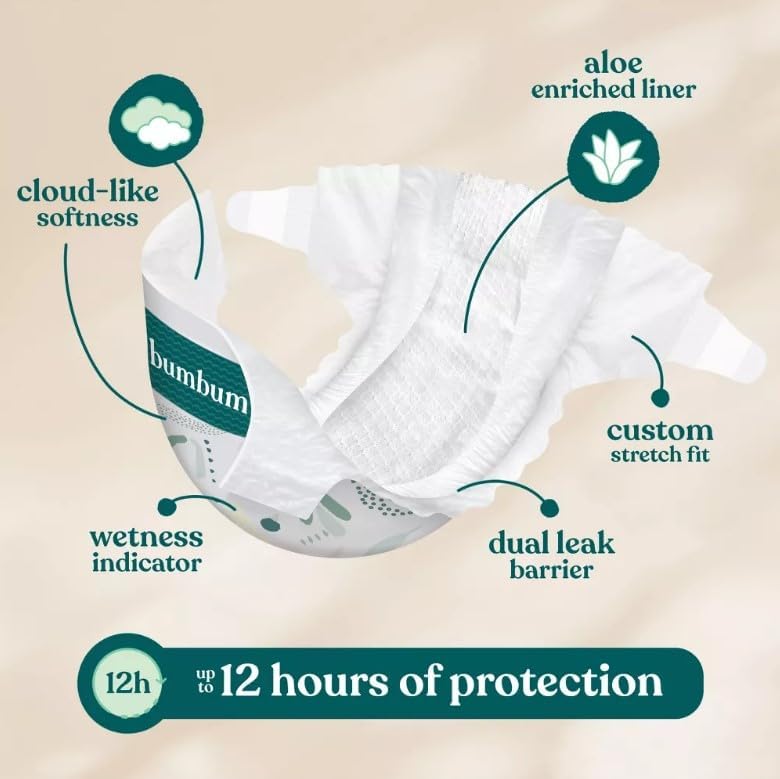 Bum~Bum Diapers Size 3, 138 Count, Fragrance-Free