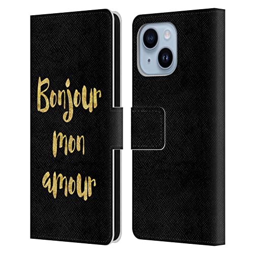Housse cuir iPhone 14 Plus avec fentes pour cartes et support vidéo