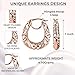 925 Sterling Silver Hoop Earrings for Women with Rose Gold Plated - Openwork Filigree Earrings for Women - Fashion Jewelry Christmas Gifts for Her